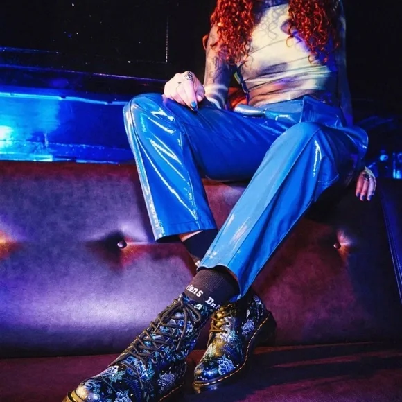 Dr. Martens 1460 Pascal Women's Boots Size 7 (38) Mystic Floral Black Combat - Picture 10 of 15